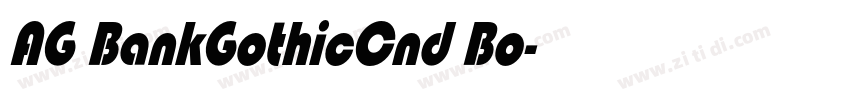 AG BankGothicCnd Bo字体转换